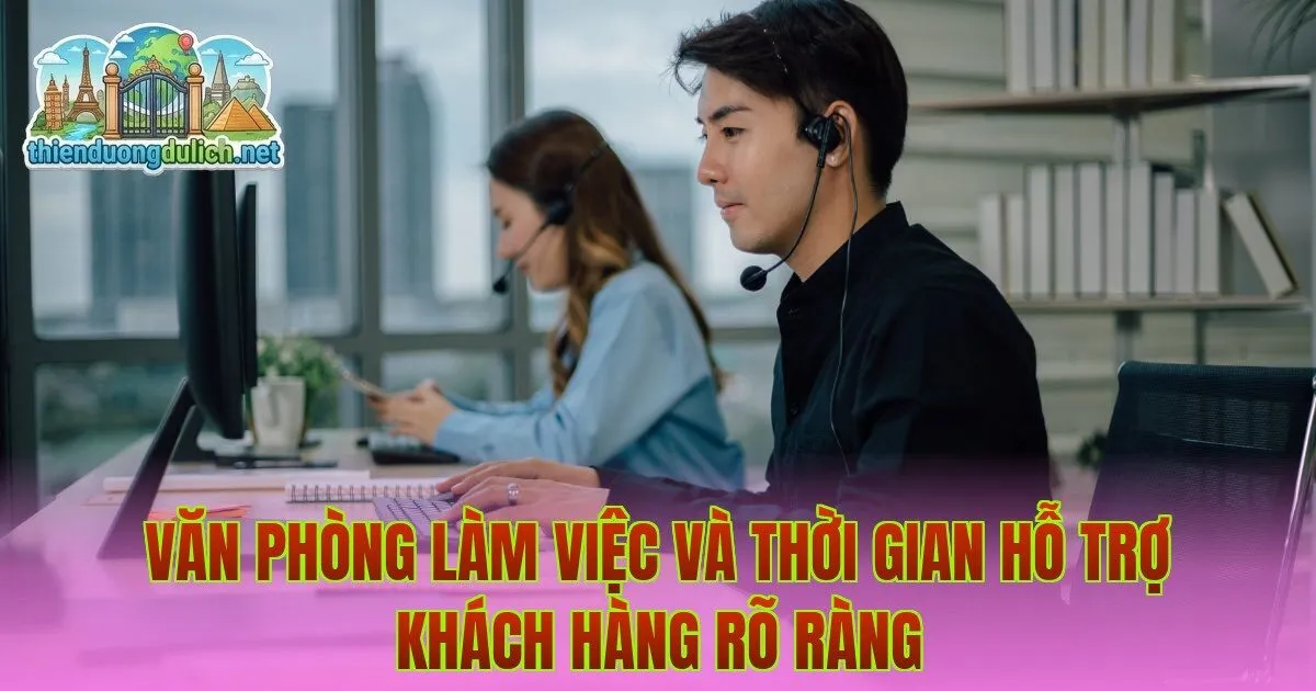 Văn phòng làm việc và thời gian hỗ trợ khách hàng rõ ràng